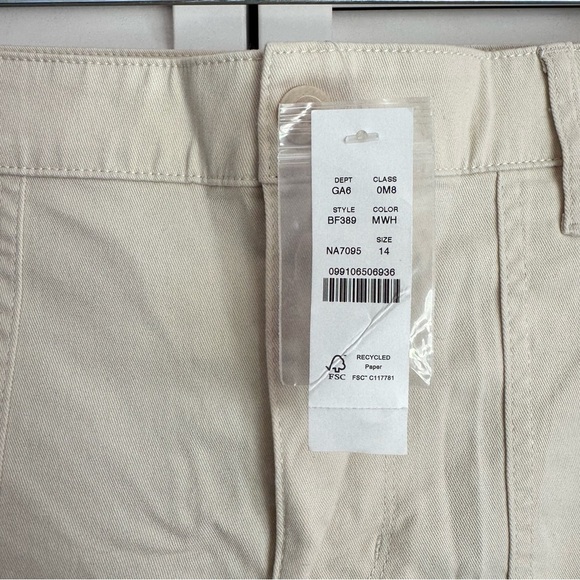 J. Crew Foundry Chino Shorts High Rise Utility Size 14 NEW - Picture 2 of 6